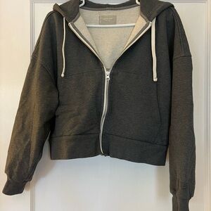Everlane Organic Cotton charcoal gray Zip-Up Hoodie